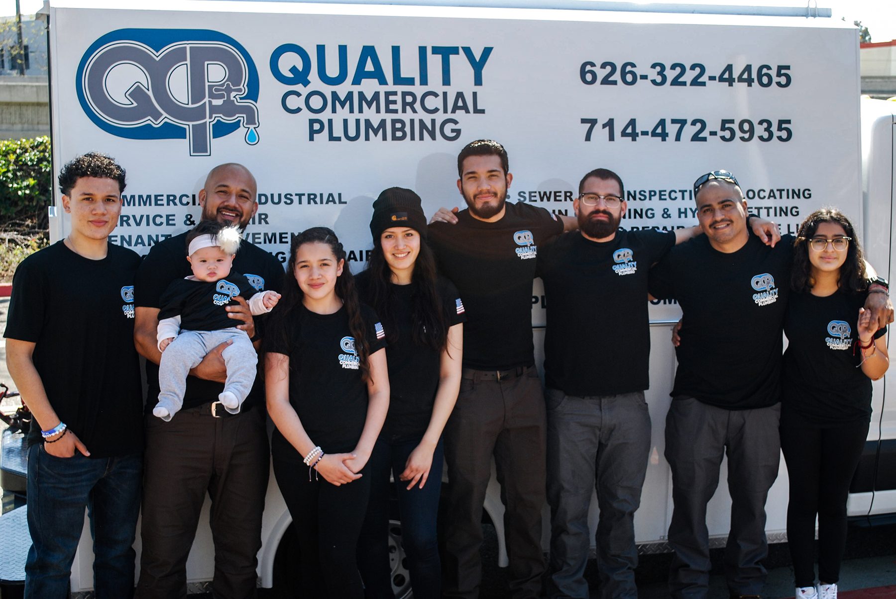 The Quality Commercial Plumbing team photographed together