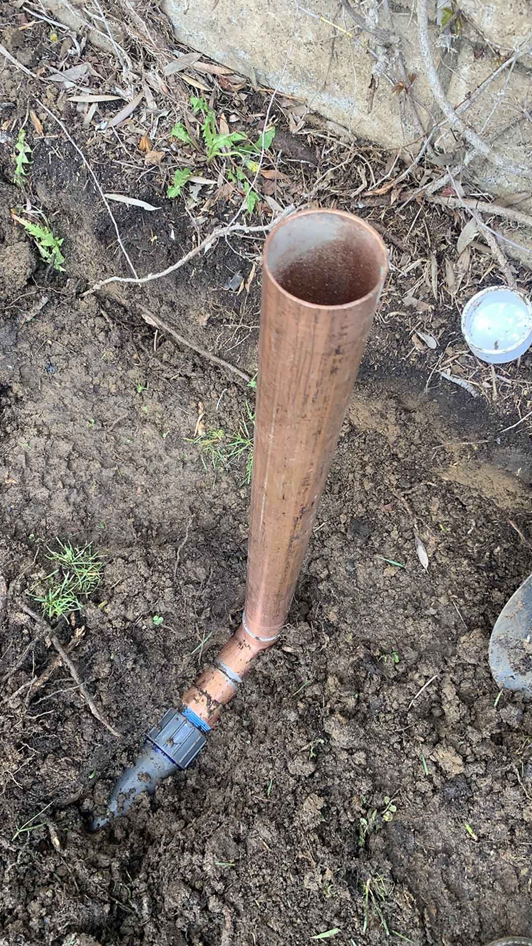 Sewer line excavation and pipe replacement