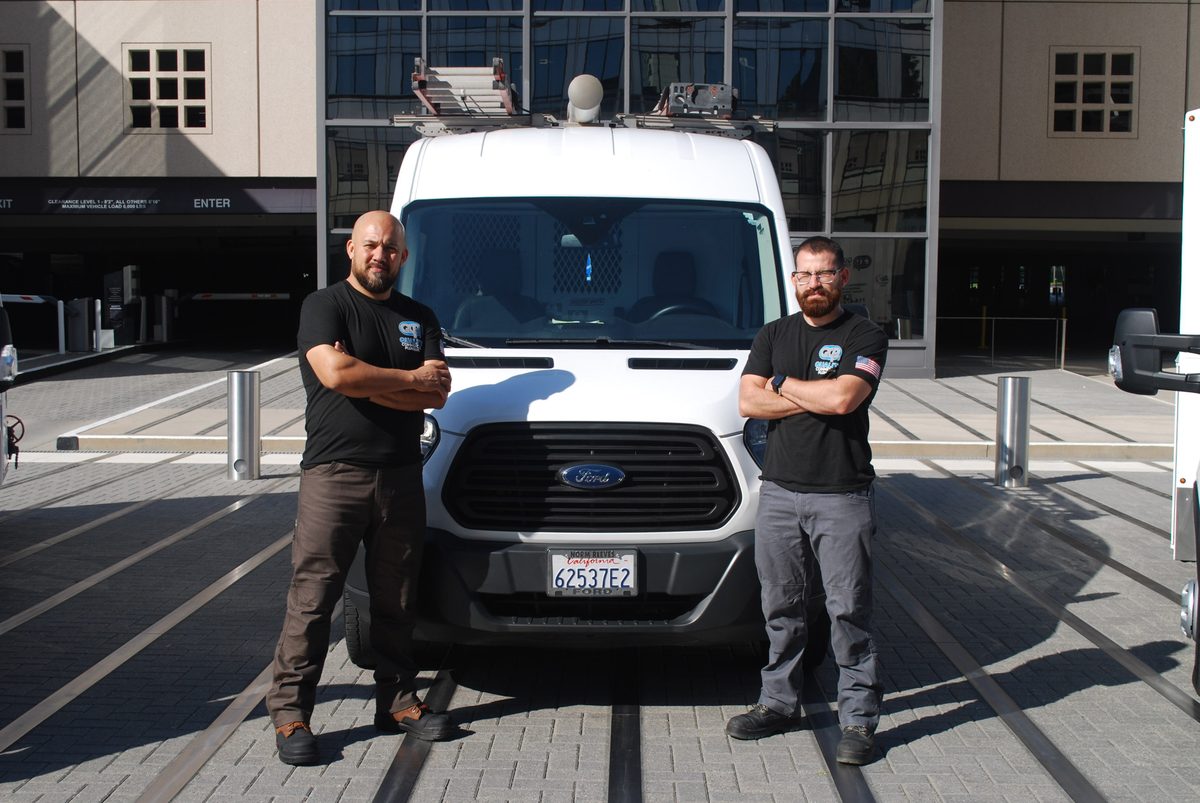 Service van at a managed commercial property